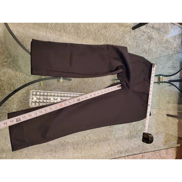 White House Black Market Women Black Cotton Straight Leg Belt Loops Pant Size 6R - Picture 10 of 12